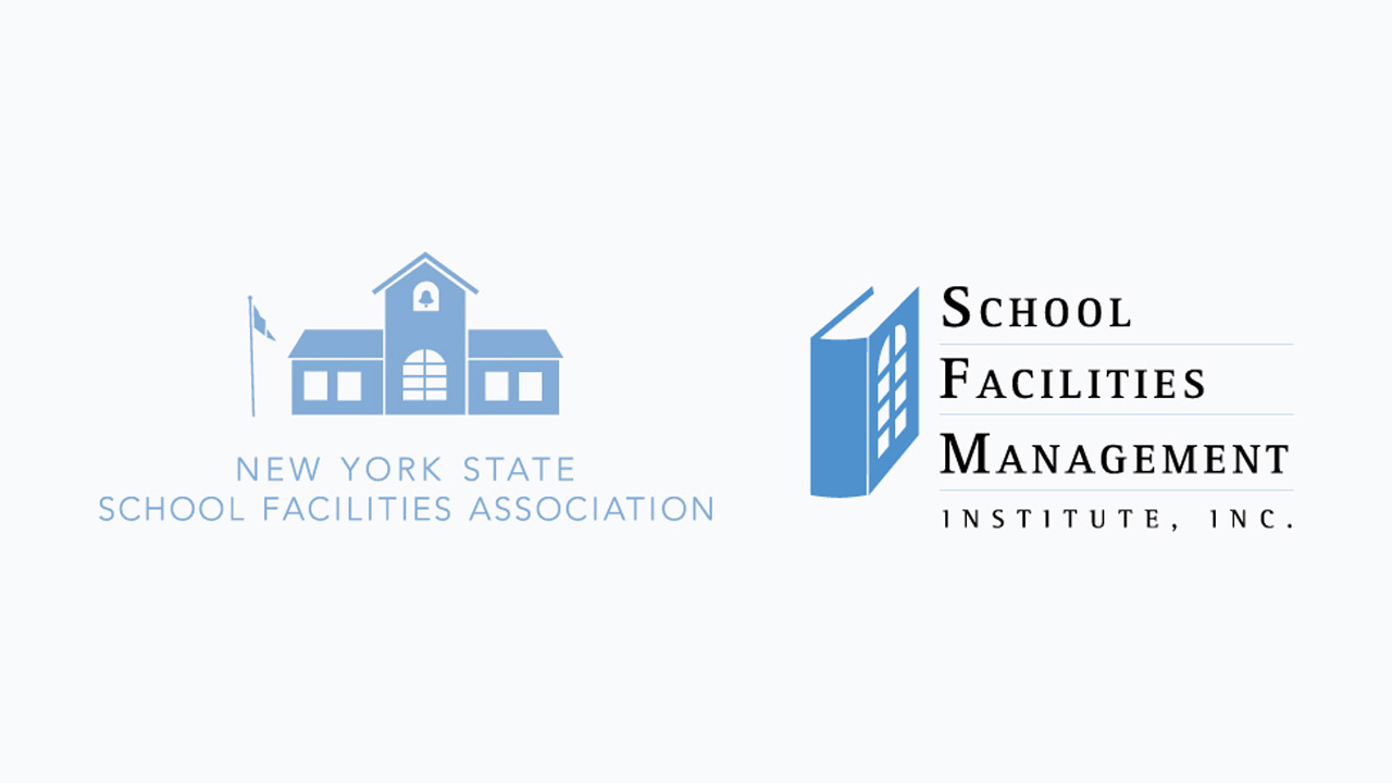 New York State School facilities Association logo and School Facilities Management Institute Logo